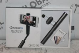 Lot to Contain 2 Cliquefue Selfie Stick in Space Grey Combined RRP £140