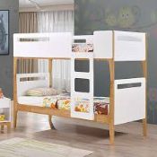 Boxed Bed Master Mason Natural and White Bunk Bed RRP £530 (17145) (Public Viewing and Appraisals