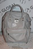 BaBaBing Grey Leather Nursery Changing Bags RRP £60 (RET00278830) (Public Viewing and Appraisals