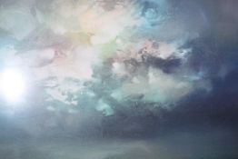 Lot to Contain 2 Assorted Wall Art Pictures to Include The Moody Blue Sky and the Calming Swellers