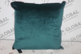 Lot to Contain 4 Paoletti Teal Blue Moridan Poly Crush Scatter Cushion Combined RRP £140 (Public