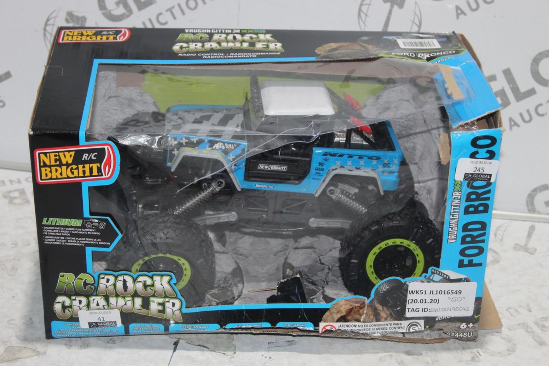 Boxed New Bright RC Rock Crawler Ford Bronco Remote Control Jeeps RRP £50 Each (RET00995042)(