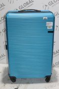 Qubed Collinear Large 360 Wheel Suitcase in Light Blue RRP £60 (4290507) (Public Viewing and