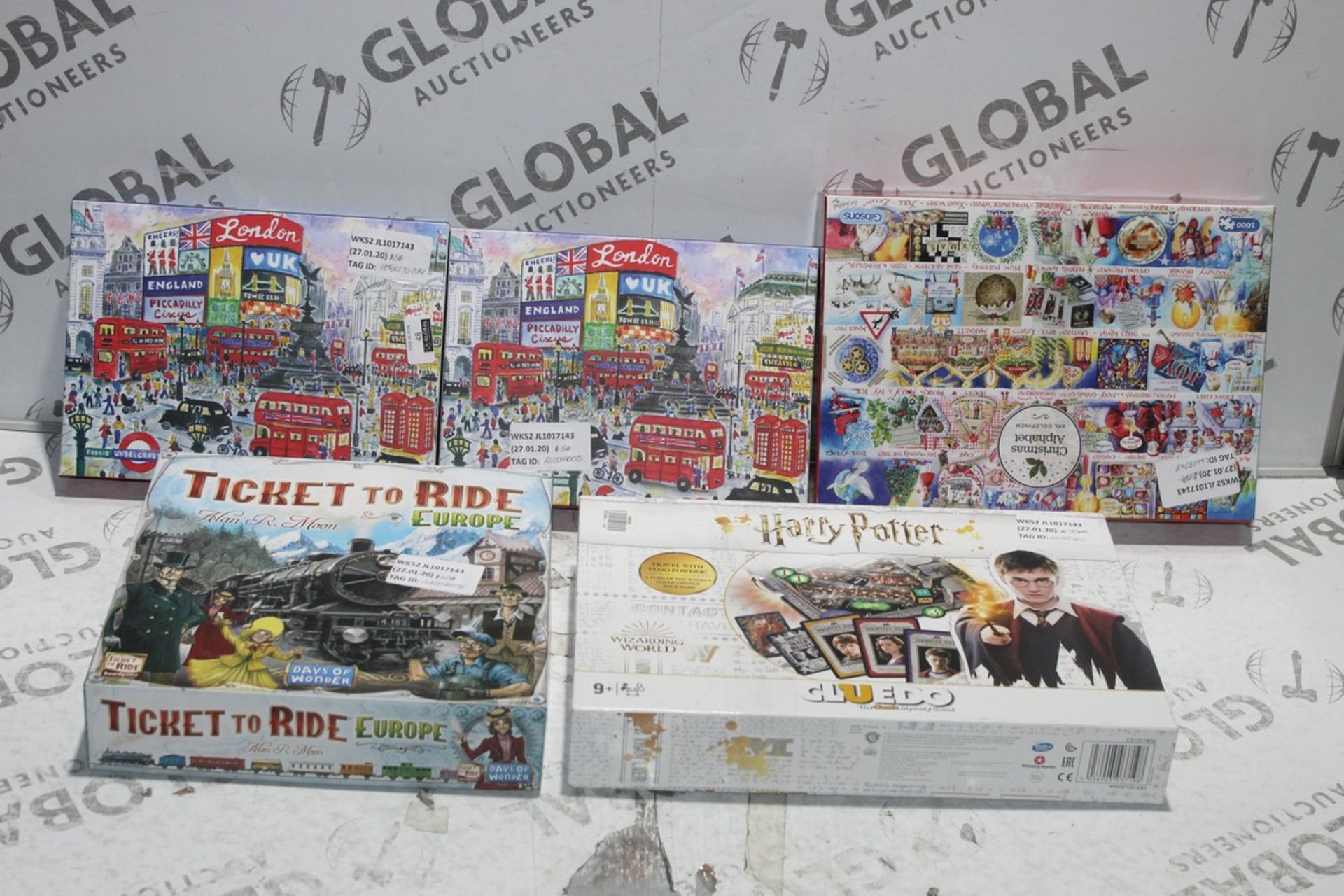 Assorted Toy Items to Include London By Michael Storings Jigsaw Puzzles, Ticket to Ride Europe By