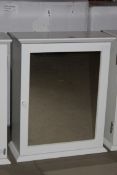 Boxed St Ives Solid White Wooden Single Door Mirrored Bathroom Cabinet RRP £80 (RET00795105) (Public