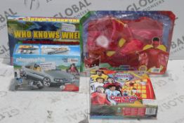 Assorted Children's Toy Items to Include a Playmobile City Action Police Car, Road Football Stars