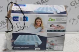 Boxed Aerobed Double Inflatable Air Mattress RRP £90 (4411010) (Public Viewing and Appraisals