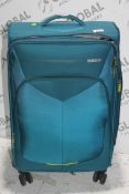 American Tourister Teal Blue Light Weight Suitcase RRP £100 (RET00621638) (Public Viewing and