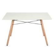 Boxed Furniture R Elissa Glass Designer Dining Table RRP £70 (17261) (Public Viewing and