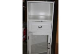 Boxed Apothecary Single Door Single Draw White Wooden Bathroom Cabinet RRP £200 (RET00433856) (