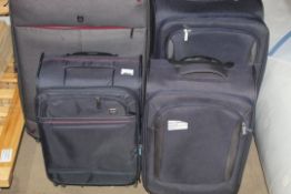 Assorted Small Navy Blue Cabin Bags and Medium Grey Soft Shell Suitcases RRP £50 Each (