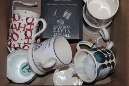 Large Assortment of Items In a Box to Include Pyrex Dishes, Drinking Cups, Coasters, Roasting Dishes