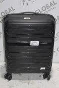 American Tourister Black Hard Shell 360 Wheel Cabin Bag RRP £55 (4474570) (Public Viewing and