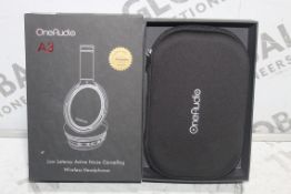 Boxed Pairs of One Audio A3 Active Noise Cancelling Wireless Headphones RRP £40 Each
