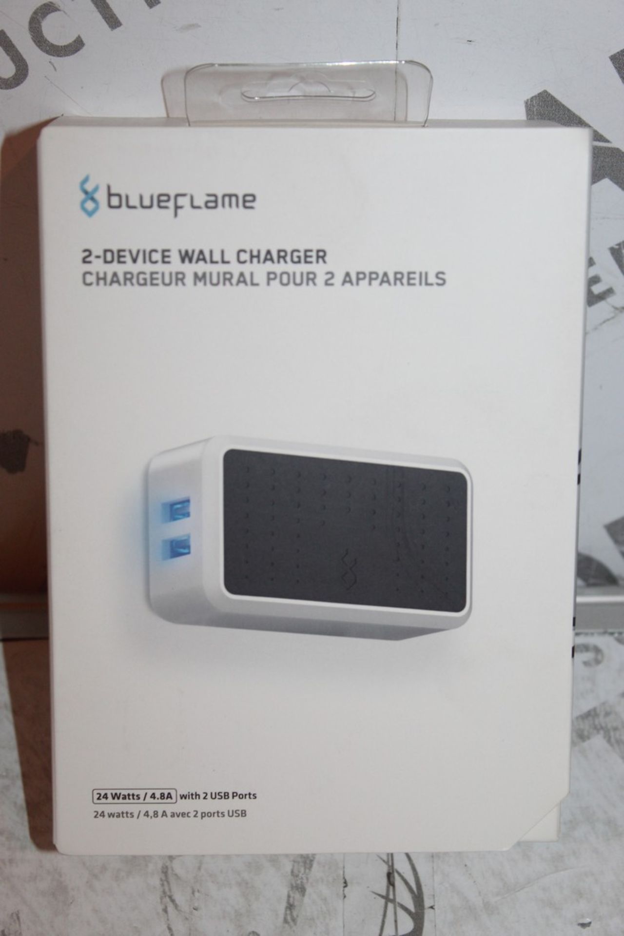 Lot to Contain 2 Boxed Brand New Blue Flame 2 Device Wall Chargers Combined RRP £60