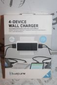 Lot to Contain 2 Boxed Brand New Blue Flame 2 Device Fast Charging Wall Chargers Combined RRP £60