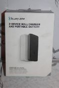 Lot to Contain 2 Boxed Brand New Blue Flame World Wall Charger and Battery Packs Combined RRP £80