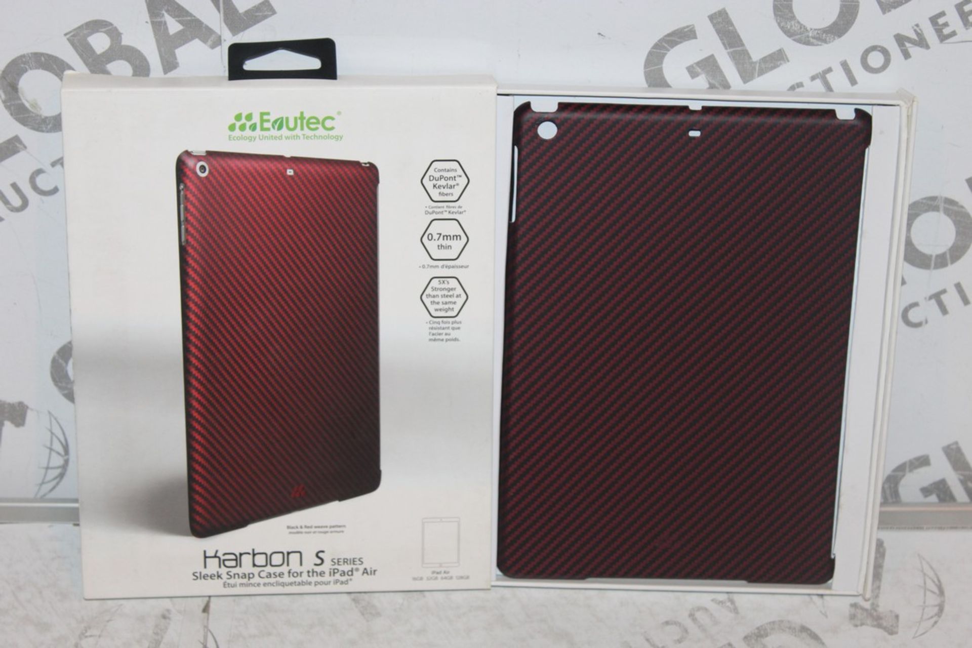 Lot to Contain 2 Brand New Evutec Carbon S Sleek Snap On Ipad Air Cases Combined RRP £100