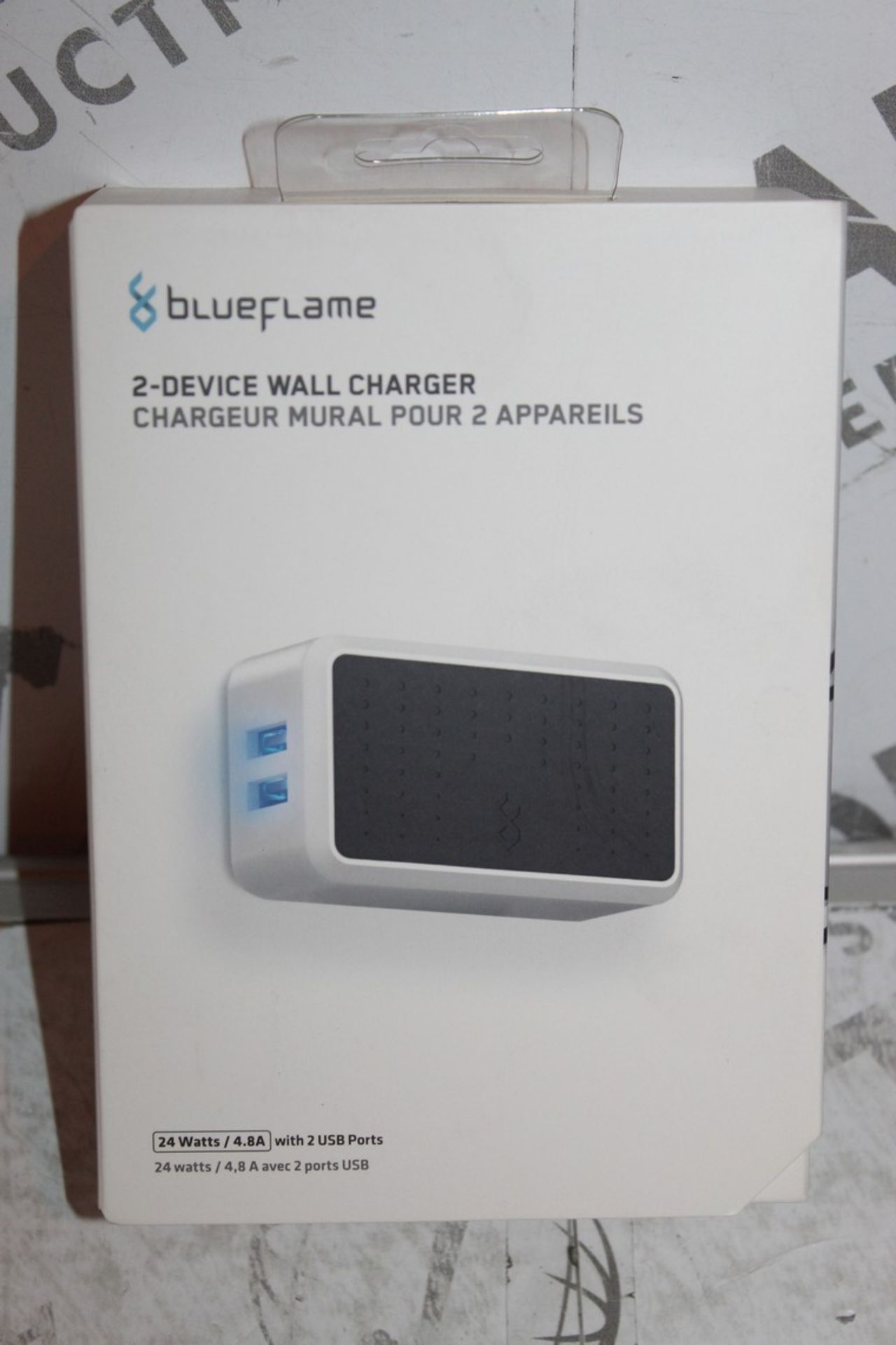 Lot to Contain 2 Boxed Brand New Blue Flame 2 Device Wall Chargers Combined RRP £60