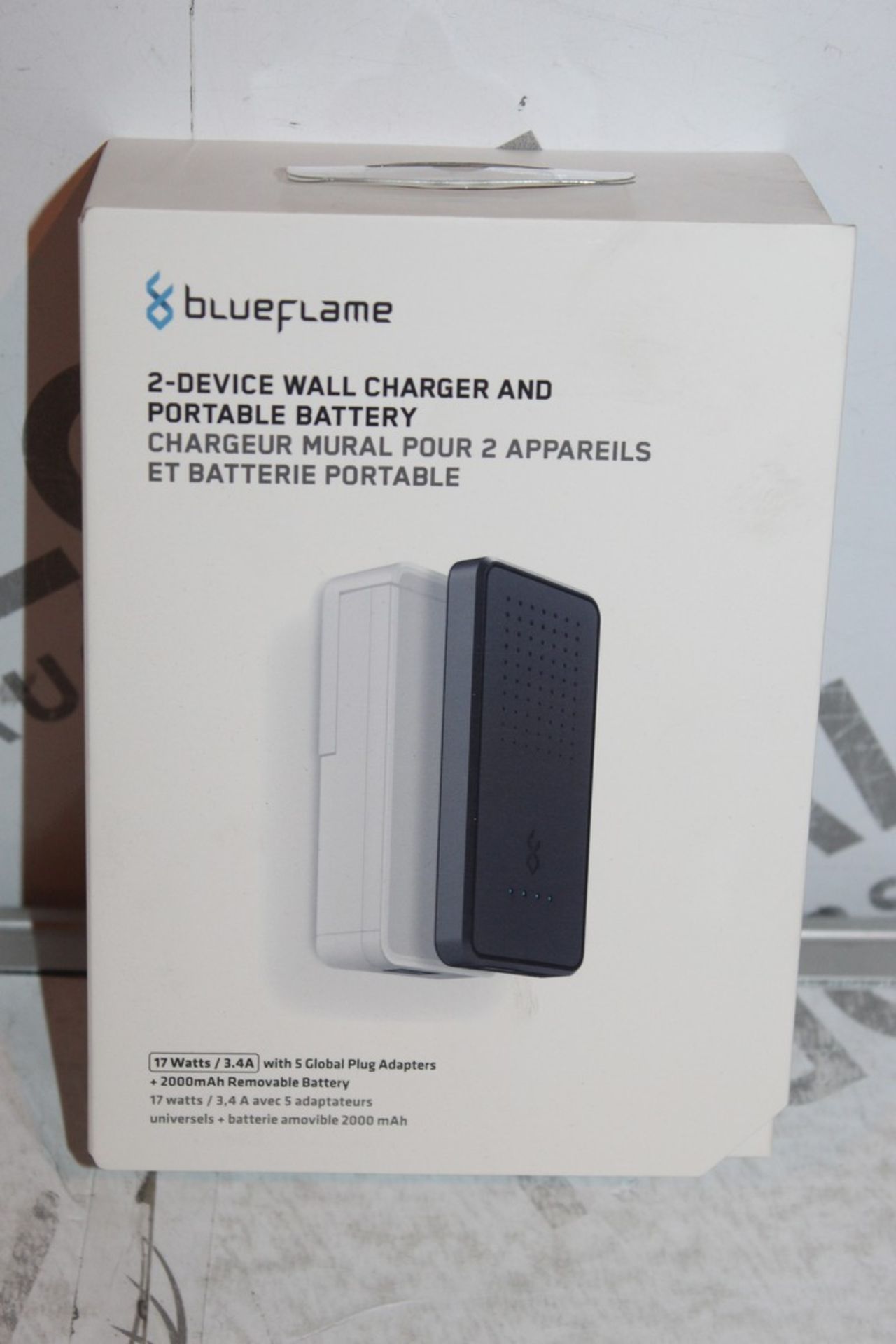 Lot to Contain 8 Brand New Blue Flame 2 Device Wall Chargers and Portable Battery Packs Combined RRP