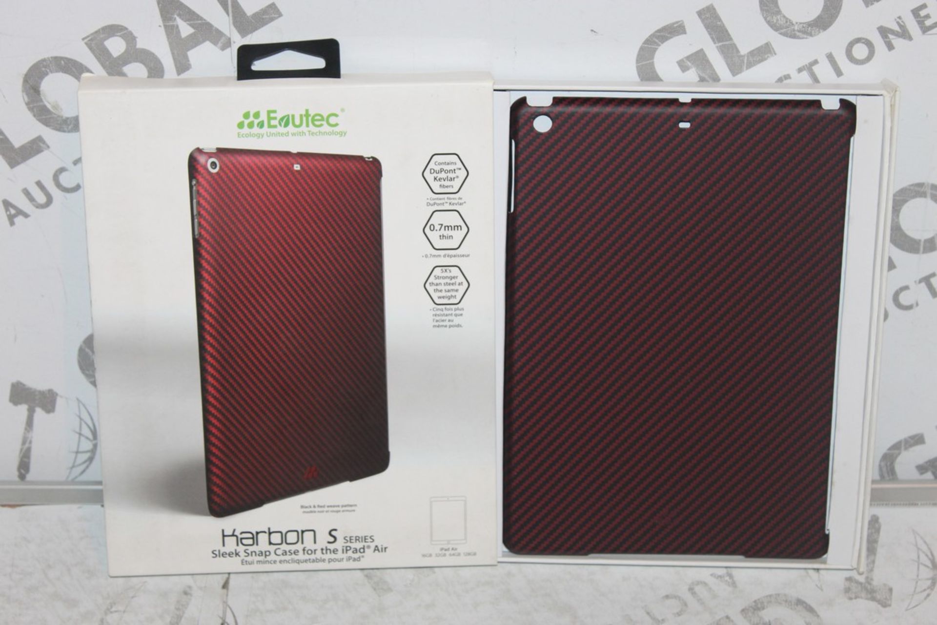 Lot to Contain 2 Brand New Evutec Carbon S Sleek Snap On Ipad Air Cases Combined RRP £100