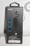 Lot to Contain Approx 50 Jivo USB Lightening Connector Retractable Chargers