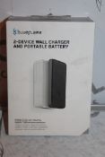 Lot to Contain 2 Boxed Brand New Blue Flame World Wall Charger and Battery Packs Combined RRP £80