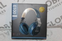 Boxed Pair of EKSa E100 Blue Headphones RRP £40