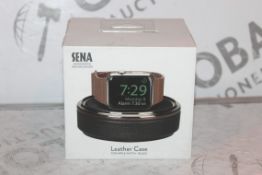 Boxed Brand New Sena Black Leather Apple Watch Case RRP £35