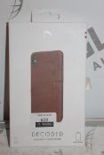 Lot to Contain 2 Boxed Decoded Tan Leather Iphone XS Max Cases Combined RRP £90