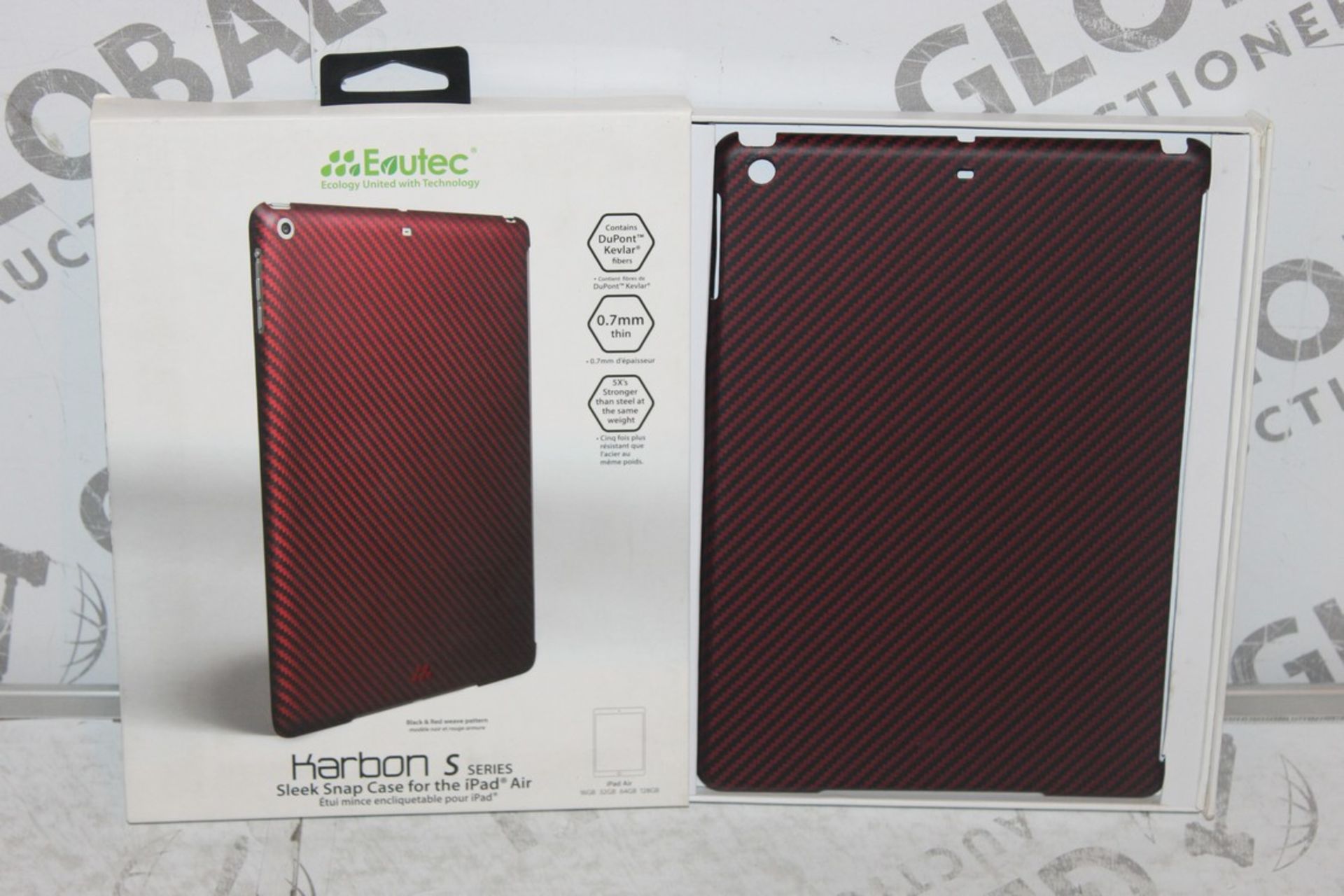 Lot to Contain 2 Brand New Evutec Carbon S Sleek Snap On Ipad Air Cases Combined RRP £100