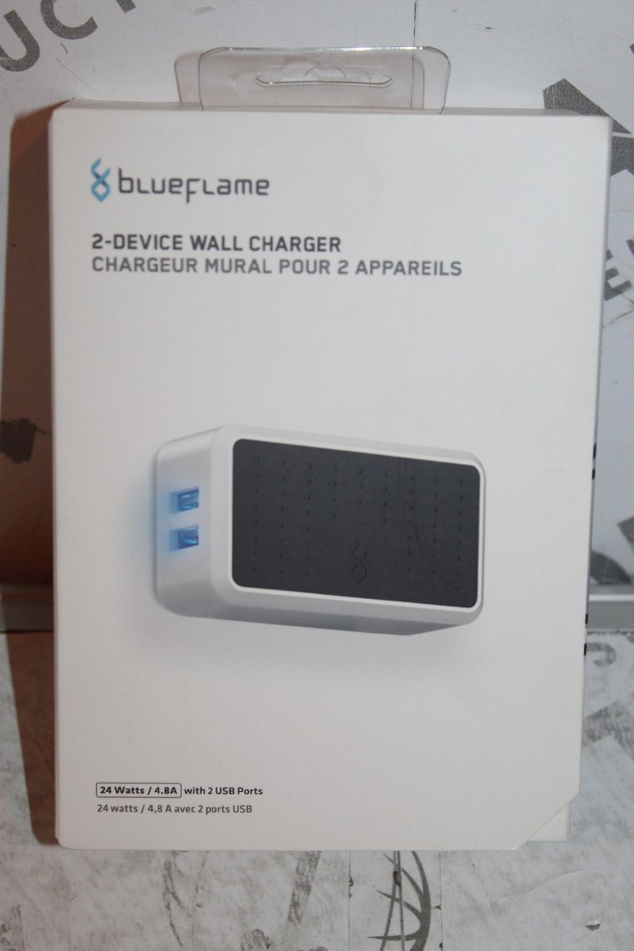 Lot to Contain 2 Boxed Brand New Blue Flame 2 Device Wall Chargers Combined RRP £60
