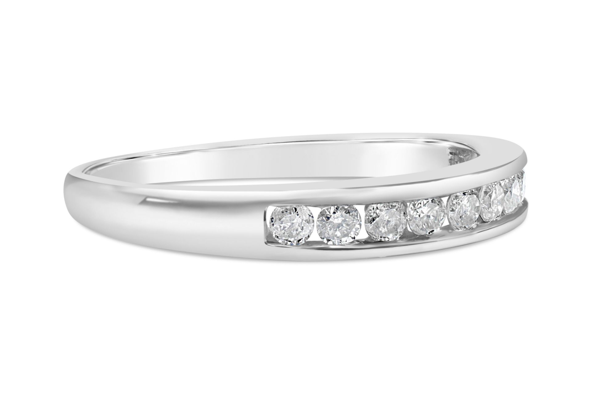 Diamond channel eternity ring, Metal 9ct White Gol - Image 2 of 2