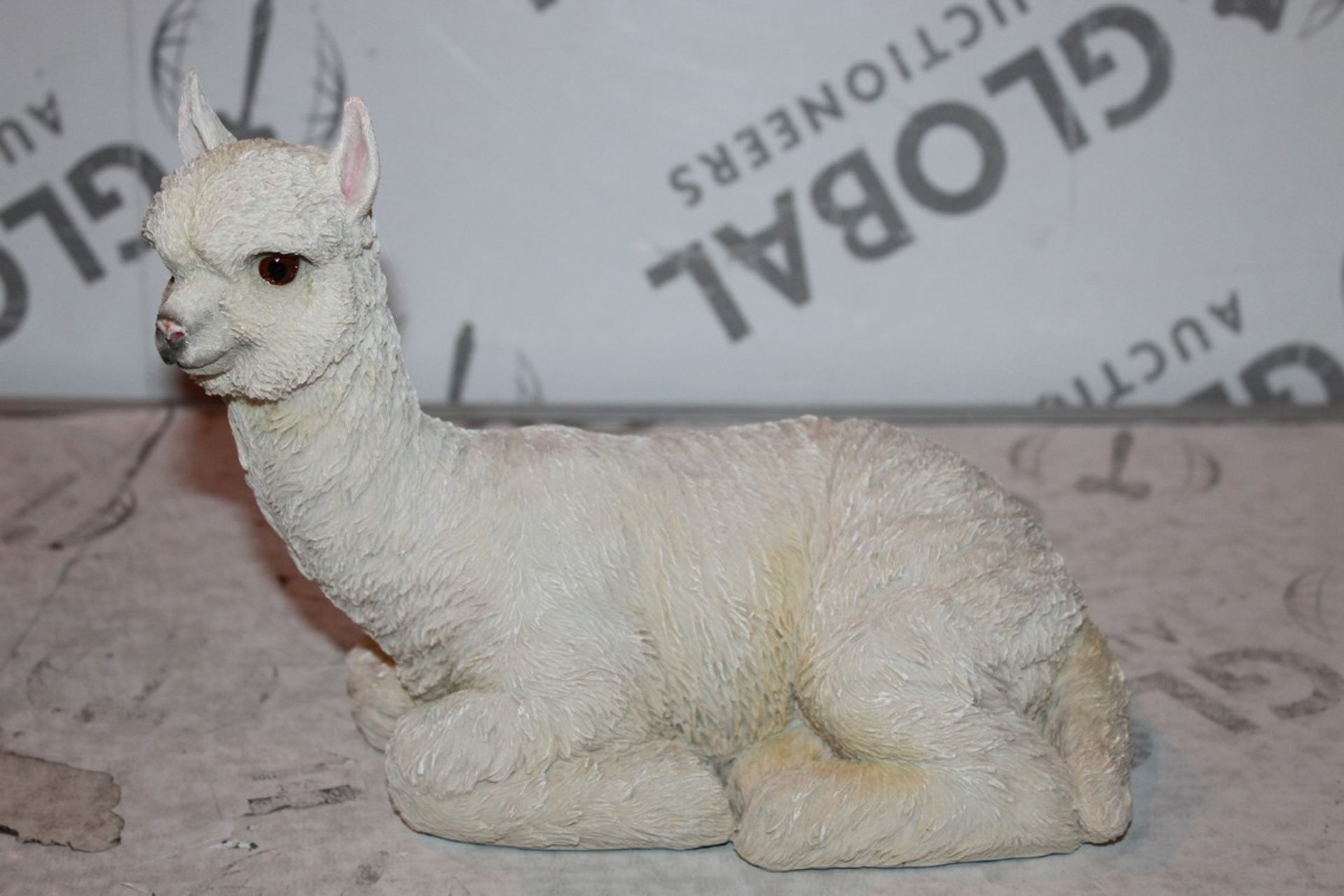 Lot to Contain 5 Brand New Nature Craft Llama 19cm Seated Llama Resin Figurines Combined RRP £100 (