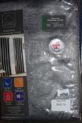 Lot to Contain 3 Assorted Pairs of Enhanced Living, Black out Thermal Curtains, Silver and Navy