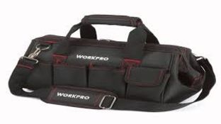 Lot to Contain 2 Brand New, Work-pro 18inch, Close Top Wide Mouth Tool Bags, Combined RRP £80.00