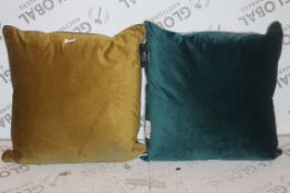 Lot to Contain 6 Assorted Paoletti Blue and Green Designer Scatter Cushions, Combined RRP£180.00 (