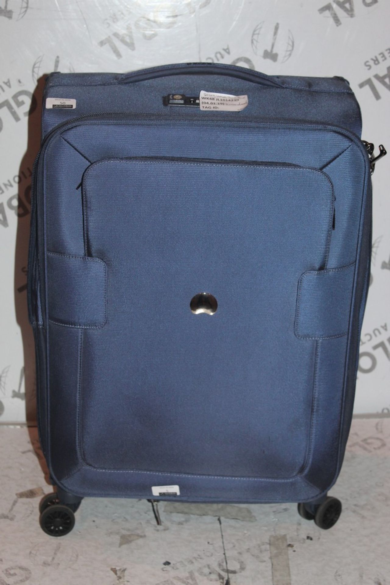 Delsey Soft Shell Medium Size Blue Fabric Spinner Suitcase, RRP £80.00 (RET0046000) (Public