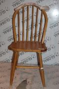 Boxed Pair of Spindle Back, Honey Designer Dining Chairs, RRP£110.00 (17245)