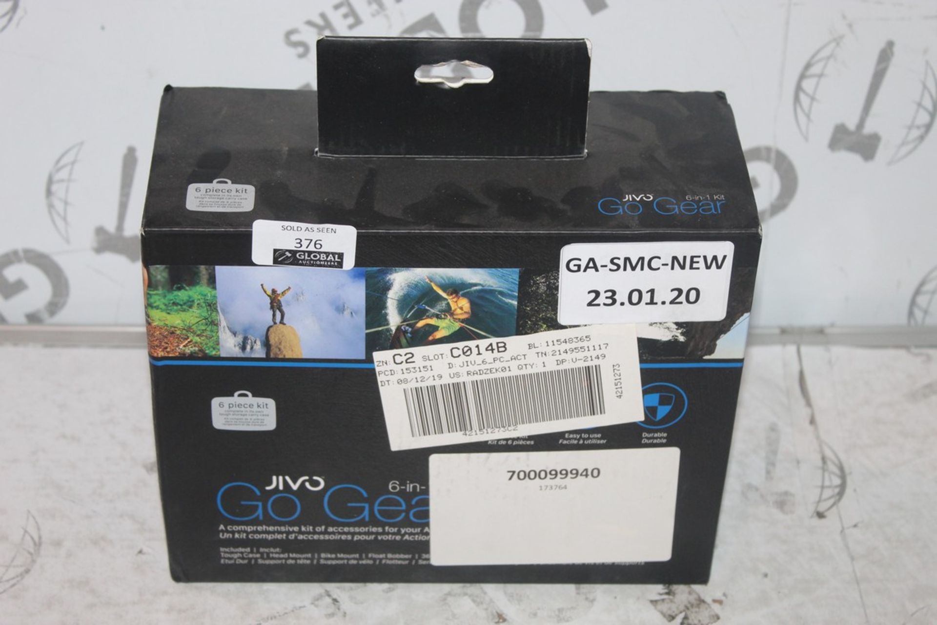 Box Jivo Go Gear 6 IN 1 Action Camera, Accessory Pack RRP£60.00