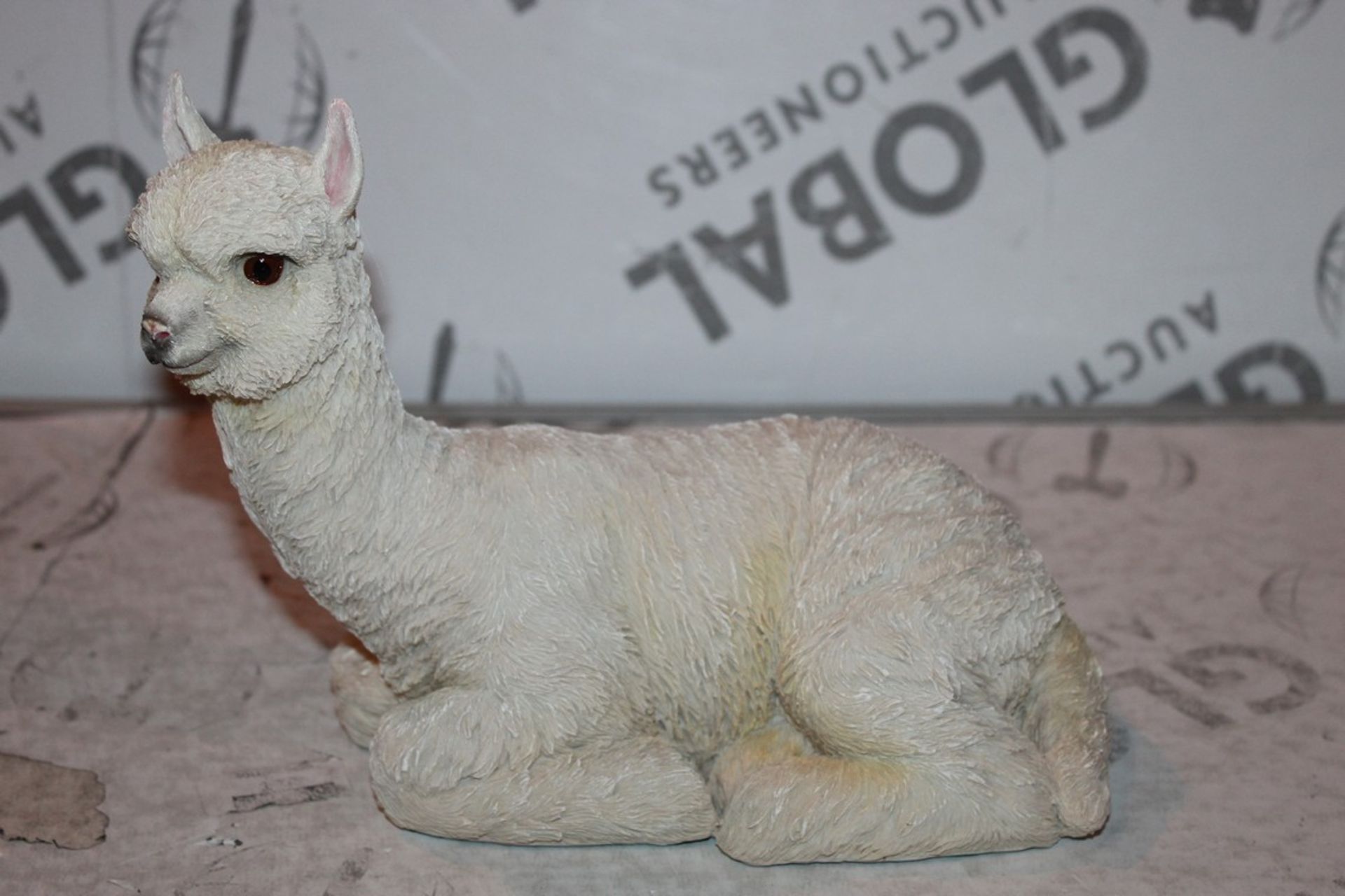 Lot to Contain 5 Brand New Nature Craft Llama 19cm Seated Llama Resin Figurines Combined RRP £100 (