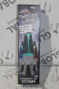 Boxed Red Five Colour Changing Twister Lamps Experience The Storm Children's Lights RRP £20 Each (