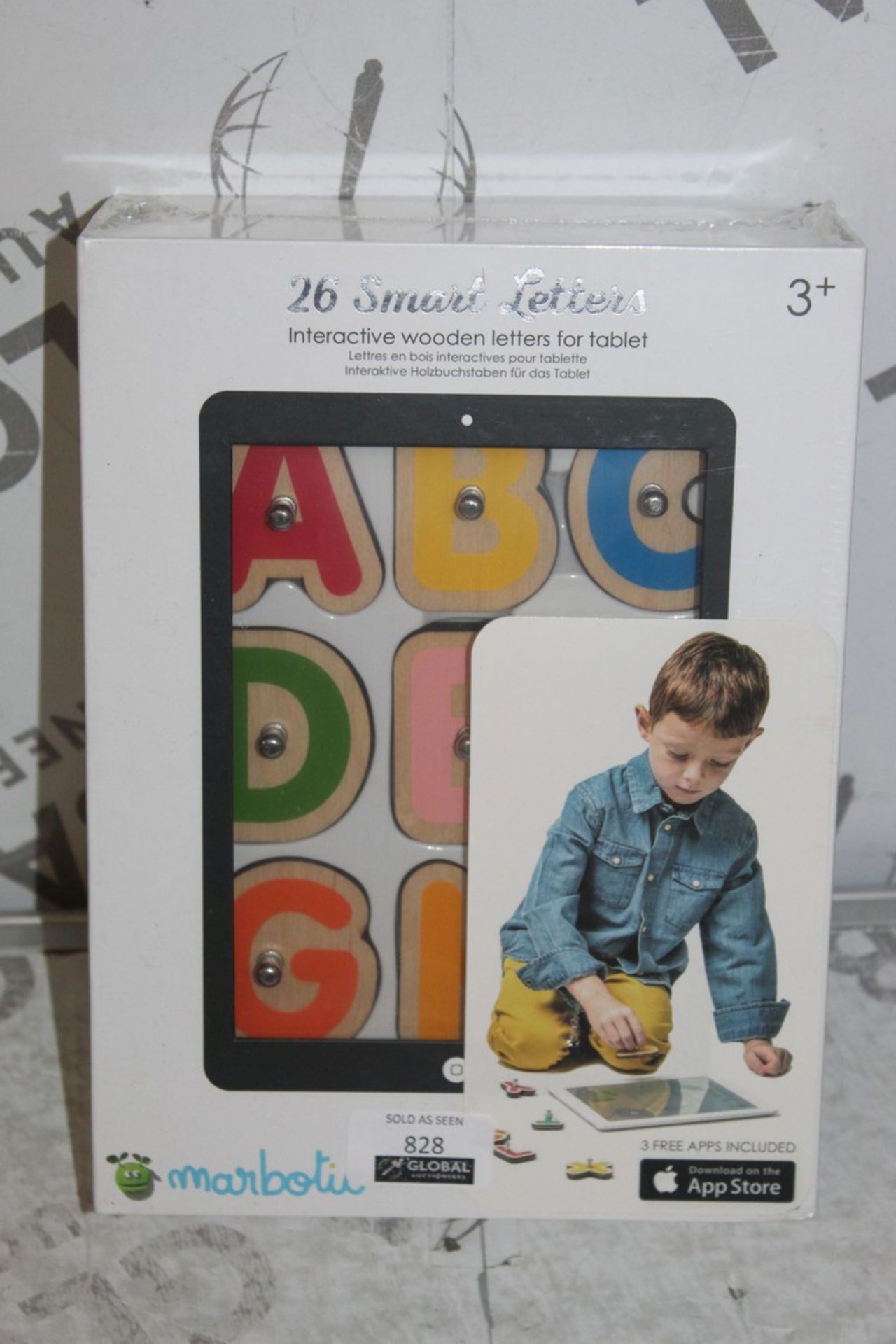 Boxed Manbotic 26 Smart Letters Interactive Wooden Tablet Letters RRP £100