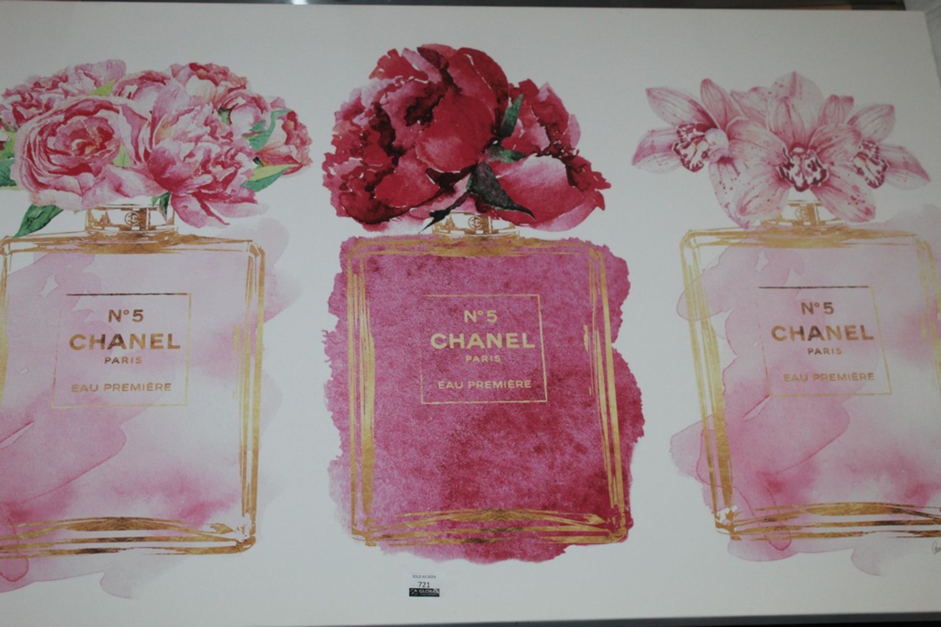 Chanel No.5 Large Canvas Wall Art Picture RRP £90 (Public Viewing and Appraisals Available)