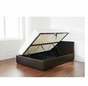 Boxed GFW Side Lift Ottoman Double Bedstead in Matt Black RRP £235 (17936) (Public Viewing and