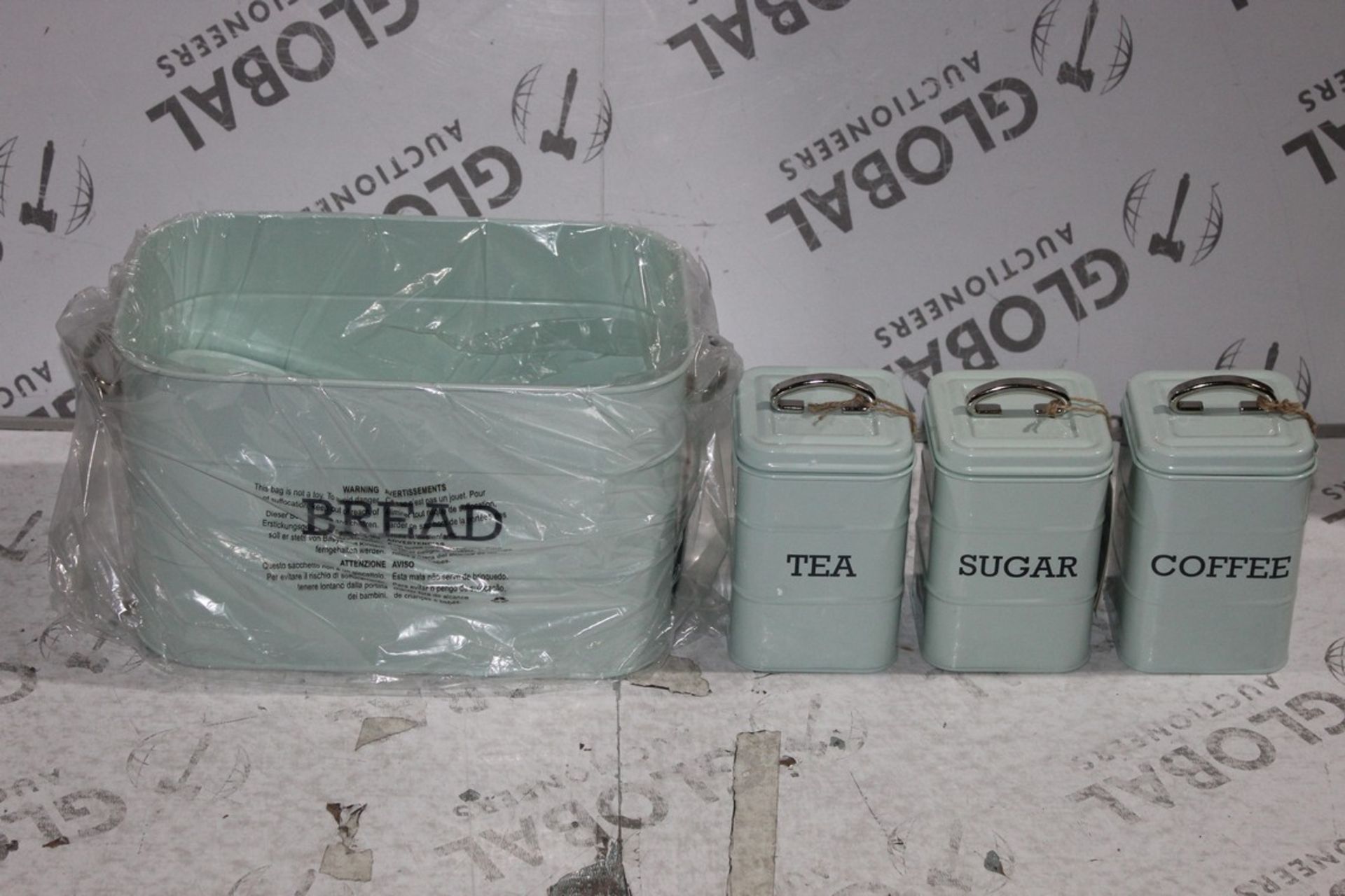 4 Piece Canister Set to Include Bread, Tea, Coffee and Sugar Canister Sets RRP £50 (16864) (Public