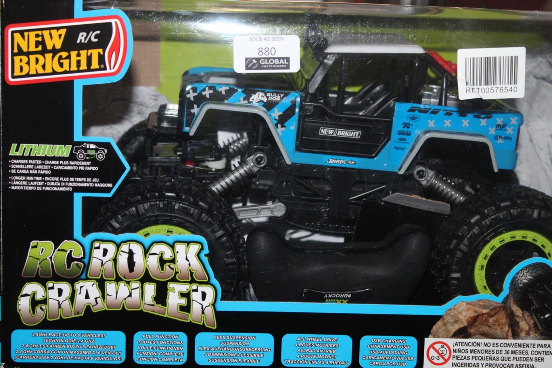 Boxed New Bright RC Rock Crawler Ford Bronco Remote Control Car RRP £50 (RET00576540) (Public