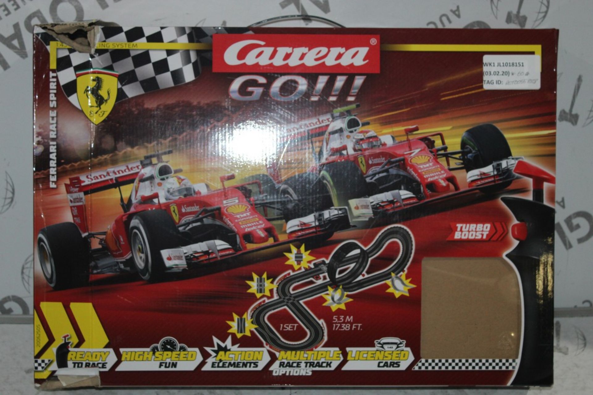 Boxed Carrera Go Ferrari Race Spirit Scalelectric Set RRP £60 (RET00158262) (Public Viewing and