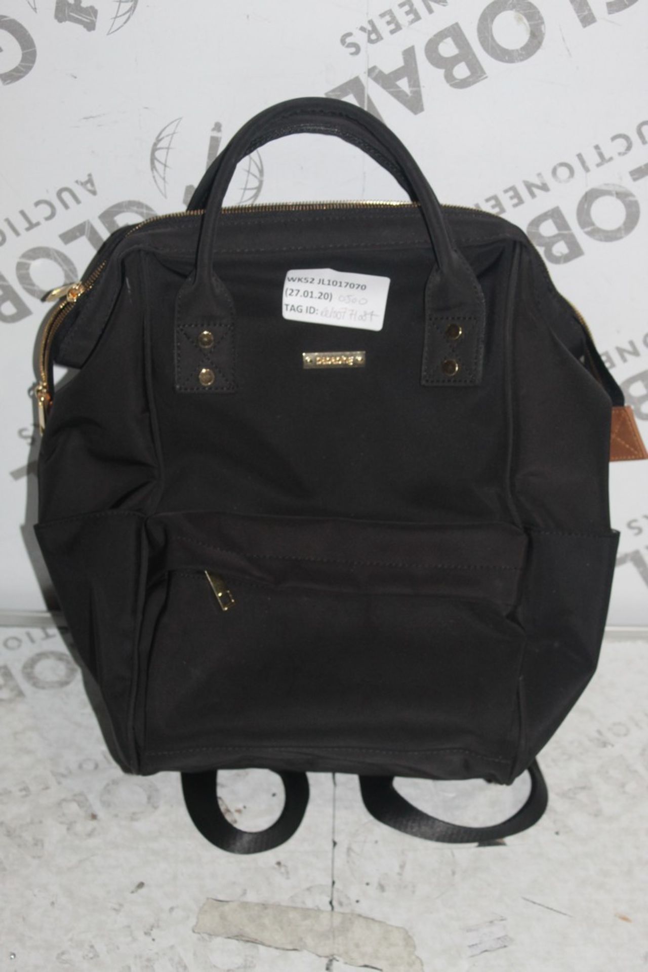 Black Fabric BaBaBing Designer Changing Bags RRP £50 Each (RET00771087)(RET00996835) (Public Viewing