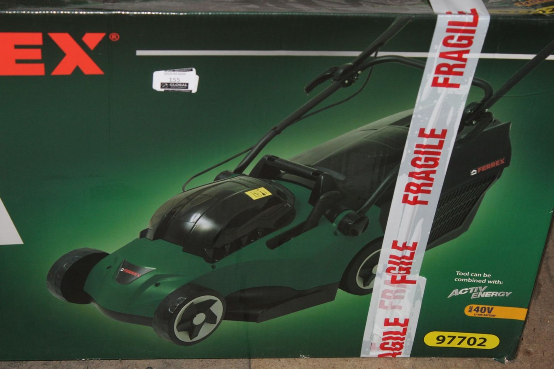 Boxed Ferrex 40V Lithium Iron Cordless Lawn Mower RRP £85 (Public Viewing and Appraisals Available)